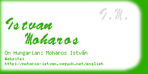 istvan moharos business card